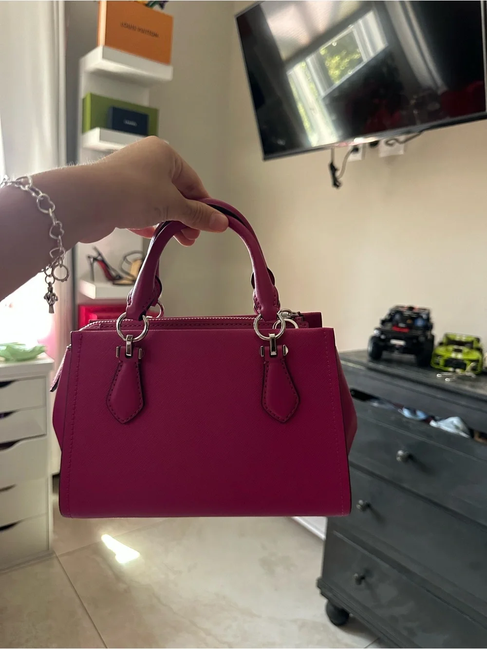 Michael Kors Pink Leather Mini Satchel